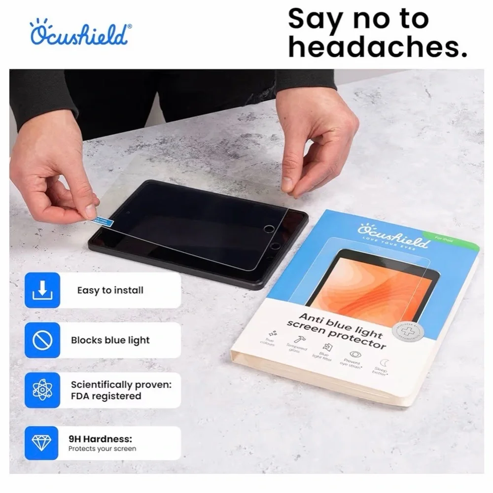 Ocushield Anti Blue Light Tempered Glass Screen Protector iPad Air 13” (2024)